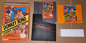NES Donkey Kong Classics CIB Completo Sistema de Entretenimiento Nintendo Sello Ovalado