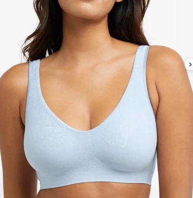 Sutiã Bali sem fio XL Comfort Revolution ComfortFlex fit sem costura azul asteca - Imagem 1 de 4