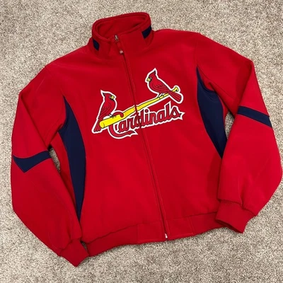 St. Louis Cardinals Majestic Full Zip Jacket Therma Base Men Siz Large Authentic - Image 1 of 4