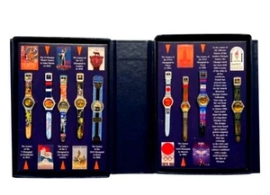 Vintage Swatch Historic Olympic Games Numbered Edition Lapel Pins Sealed Set - Picture 1 of 3