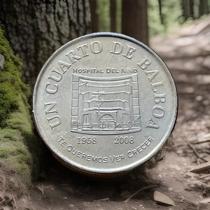 PANAMA 2008 1/4 BALBOA COMMEMORATIVE HIGH GRADE UNCIRCULATED KM#138 DG3 - Picture 1 of 2