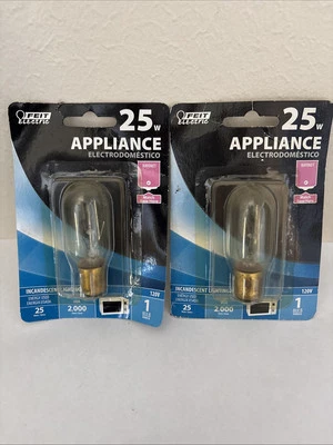 2 - Feit 25w Appliance Bulbs Bayonet Base T8 Clear… - Image 1 of 3
