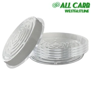 5Pack 10 Inch Clear Plant Saucer Drip Trays Flower Pot Saucer for Indoor Outdoor - Picture 1 of 9