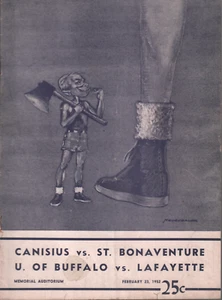 U of Buffalo Vs Lafayette 23. Februar 1952 Tony Gregory Walter Kenny 033120DBE - Bild 1 von 2