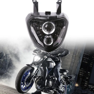 LED Headlight DRL Assembly Hi/Lo for Yamaha FZ07 MT07 MT-07 2014 2015 2016 2017 - Image 1 of 4