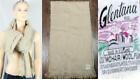 Glentana Made In Scotland Nude Mohair Wool Unisex Muffler Scarf Wrap Shawl 72"
