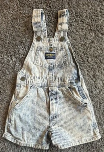 Girls size 5 Oshkosh B’gosh denim acid wash shorts bibs - Picture 1 of 9