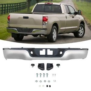 Fit For 2007-2013 Toyota Tundra Chrome Rear Step Bumper Assembly W/o Hole - Picture 1 of 10