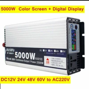5000W DC12V 24V 48V 60V to AC220V Solar Power Inverter Sine Wave Converter - Picture 1 of 10