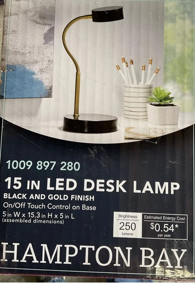 "Lámpara de escritorio LED Hampton Bay 15"" 1009 897 280" Foto 1 de 1