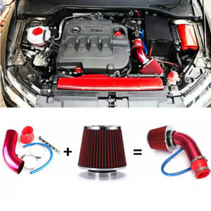 3" 76mm Car Cold Air Intake Filter Induction Pipe Power Flow Hose Universal Kit