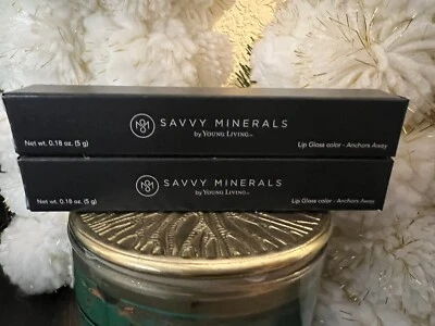 Lote de 2 - Anchors Away - Brillo de labios Savvy Minerals de Young Living NUEVO CON CAJA Foto 1 de 4