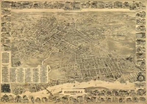 Poster - Elizabeth NJ Vintage Bildkarte (1898) - Bild 1 von 21