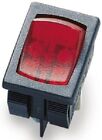 ECM, 2 Pack, Red Illuminated Mini-Rocker Switch, Single Pole