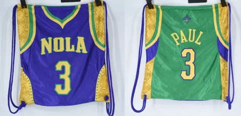 Mardi Gras New Orleans Hornets Chris Paul #3 Replica Jersey String Backpack NEW! Cover