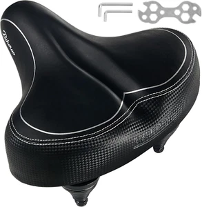 Bikeroo Oversized Cushioned Bike Seat for Peloton and Stationary Bikes - Picture 1 of 1