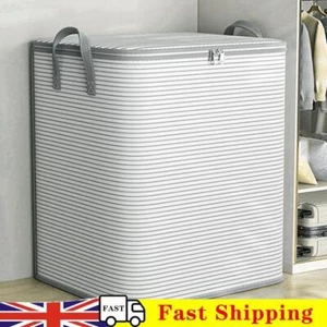 Extra Large Storage Bag Large Capacity Stripe Storage Container for Home Bedroom - Picture 1 of 15