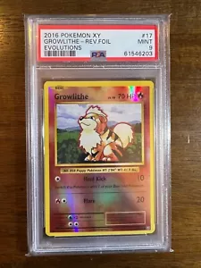 2016 Pokemon XY Evolutions 17 Growlithe-Reverse Folie PSA 9 - Bild 1 von 4