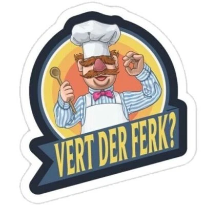 POPART The Swedish Chef Sticker Decal vert der ferk funny