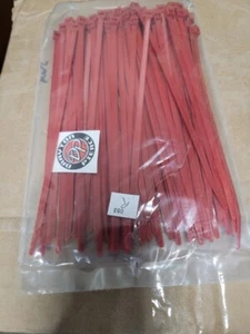 RACING GO KART RED TIE WRAP CABLE TIES ZIP PACK 50 NEW COUNT CONNECT STRAP USA - Picture 1 of 1