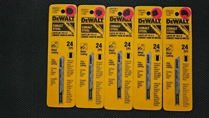 DEWALT DW3726 , 3", 24TPI JIG SAW BLADES THIN METAL CUTTING(  5 BLADES),  USA - Picture 1 of 3