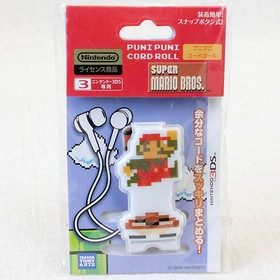 Super Mario Bros. Puni Puni Cord Roll for Nintendo 3DS JAPAN GAME FAMICOM