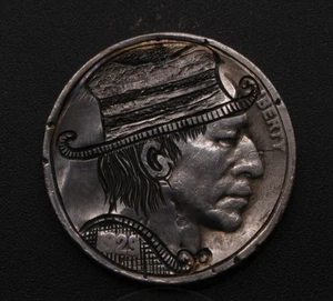1929 - The Shag & The Stovepipe - Onkel Unsinn - handgeschnitzt - Hobo Nickel - Bild 1 von 3