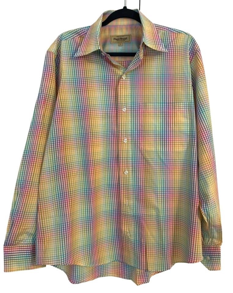 Paul Stuart Luxury Shirt Men's Size L Multicolor Checked Button Down Long Sleeve - Image 1 of 4