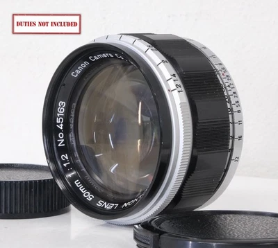 [De colección COMO NUEVO-] Telémetro Canon 50 mm f/1,2 L39 LTM Leica Montaje con Tornillo JAPÓN Foto 1 de 4