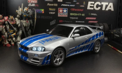 Nissan Skyline GT-R R34 RTR – 1/10 RC Touring Car w/ LED Headlights & Taillights - Image 1 of 4