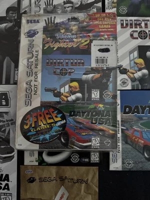 Paquete de 3 (Virtua Cop, Virtua Fighter 2, Dayton EE. UU.) Sega Saturn - ¡Nuevo! Foto 1 de 3