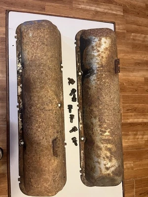 1961 Ford Thunderbird OEM Script Valve Covers - Image 1 of 4