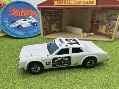 Coche de policía Hot Wheels Sheriff Highway Patrol 1977 blanco vintage HK BW #12 Foto 1 de 4