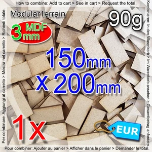 1x 3mm MDF Base 150x200mm 200x150mm 150mm 200mm Beast Tank Bike Warhammer 40k - Imagen 1 de 5