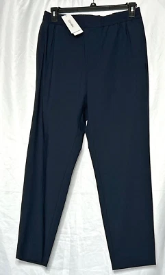 全新 全新带标签 Calvin Klein 海军蓝 经典 适合 4 路弹力超细纤维裤子 M — 第 1/2 张图片