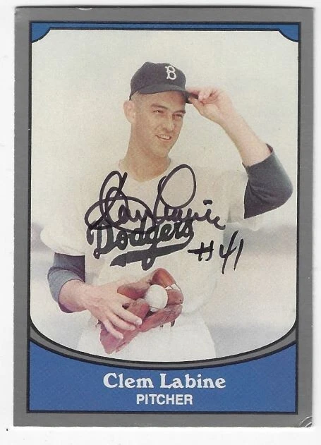 Autographed 1990 Pacific Legends  #89 CLEM LABINE Brooklyn Dodgers card w/COA - Image 1 of 1