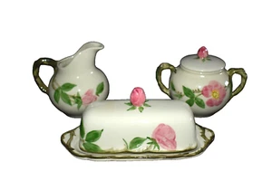 Vintage Original Franziskaner Wüstenrose Milchkännchen Zuckerdose Butterdose UNBENUTZT - Bild 1 von 16