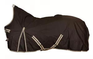 Weidedecke Outdoor Regendecke High Neck Polarfleece BASICLINE RL24 dunkelbraun - Bild 1 von 6