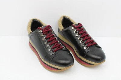 Zapatilla deportiva Cordani Jolene Wedge de cuero negro con cordones talla 8/UE talla 39 EE. UU. Foto 1 de 4