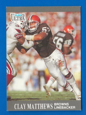 1991 Fleer Ultra Football Card #31 Clay Matthews Cleveland Browns - Image 1 of 2