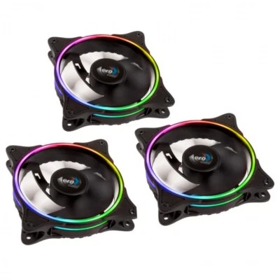 Aerocool Eclipse 12 LED Addressable RGB Fan & Controller Triple Pack 120mm - Image 1 of 4