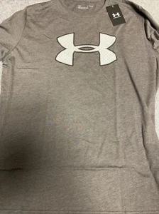 Under Armour Men’s Short Sleeve Cotton Graphic Tee - Big Logo - Gray - XL - Picture 1 of 2