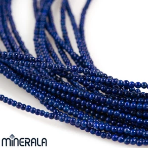 [WHOLESALE] NATURAL BLUE LAPIS LAZULI GEMSTONE ROUND BEADS 2.5mm 15' STRAND - Picture 1 of 3