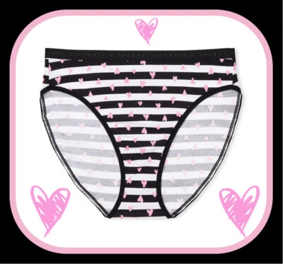 S M L XL XXL Negro Blanco Rosa Corazón Algodón Victoria Secret Calzoncillo Pierna Alta Panty Foto 1 de 4
