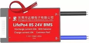 Lifepo4 BMS PCB 8S 24V 20A Daly Balanced Sistema de Gestión de Batería Impermeable. - Imagen 1 de 12