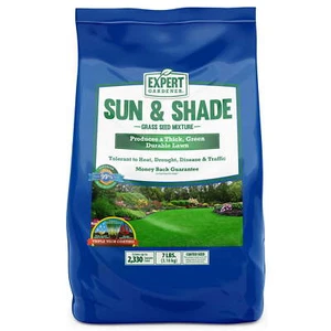 Sun & Shade Southern Grass Seed Mix, for Sun to Partial Shade, 7 lb. - Picture 1 of 6