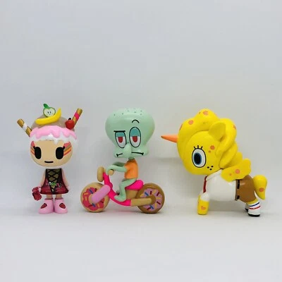 Tokidoki 批量 海绵宝宝 方裤 Unicorno Squidward Chase Kawaii Amarena  — 第 1/2 张图片
