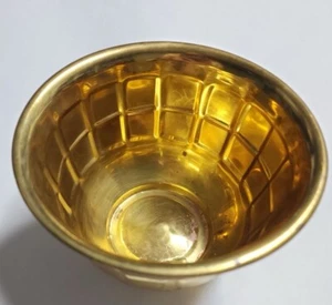 Vintage Retro Gold Brass Laquered Decorative Bowl Dish Made In India Brass Core - Picture 1 of 7