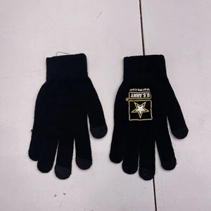US Army Black Logo Knit Gloves Unisex Adults OS - Picture 1 of 5