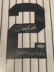Derek Jeter Autographed Jersey 3000th 7-9-11 Inscription Steiner. - Picture 1 of 7